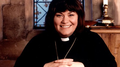Dawn French plays the Vicar of Dibley in the BBC's comedy of the same name.